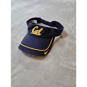 Vintage Nike Team UC Berkeley Cal Bears Visor Hat Cap Blue Strapback OSFA Y2K